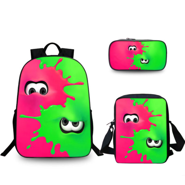 16″Splatoon 2 Backpack School Bag Combo