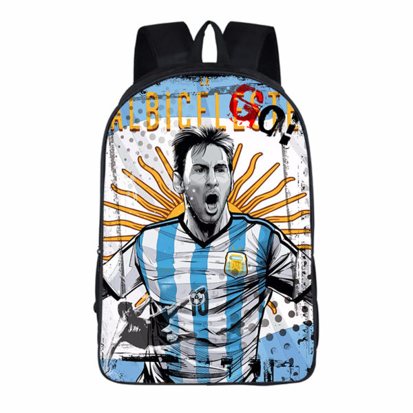 16″Lionel Andrés Messi Backpack School Bag - Baganime