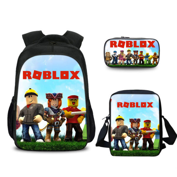 16″Roblox Backpack School Bag+Messenger Bag+Pencil Bag - Baganime