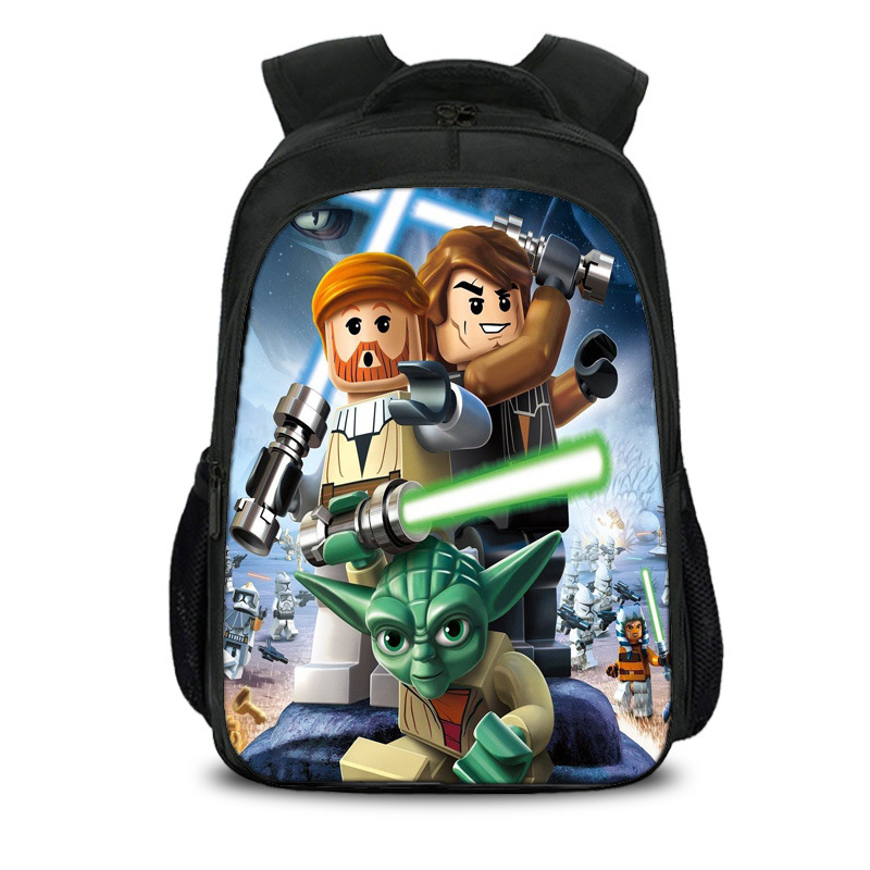 16″Star Wars Backpack School Bag Black - Baganime