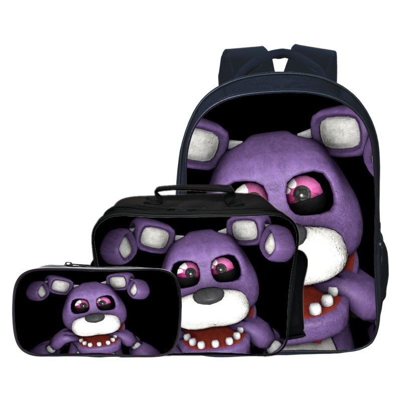 16″Five Nights at Freddy's Backpack School Bag+Lunch Bag+Pencil