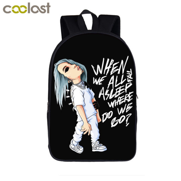 16‘’Billie Eilish Backpack School Bag - Baganime