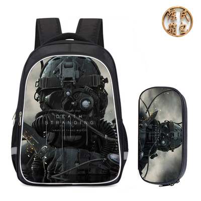 16″Death Stranding Backpack School Bag+Pencil Case - Baganime