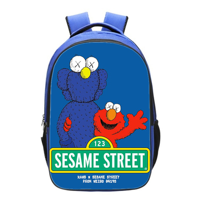 Sesame Street Backpack School Bag Blue - Baganime