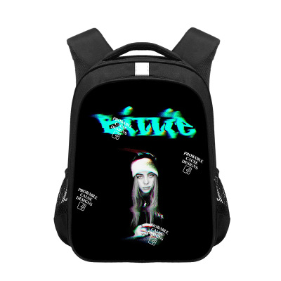 16‘’Billie Eilish Backpack School Bag Black - Baganime