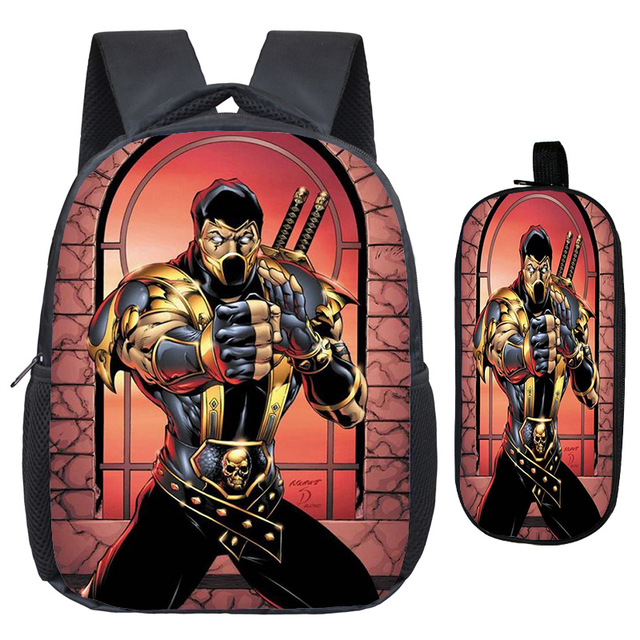 Scorpion In Mortal Kombat X Mask Backpack Child School Bag Bookbag Kids ...