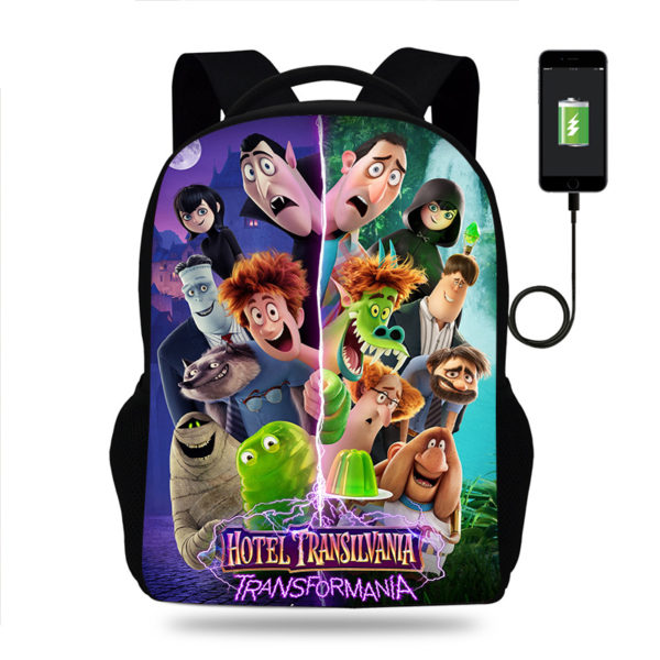 18 Inch Hotel Transylvania Backpack School Bag Black - Baganime