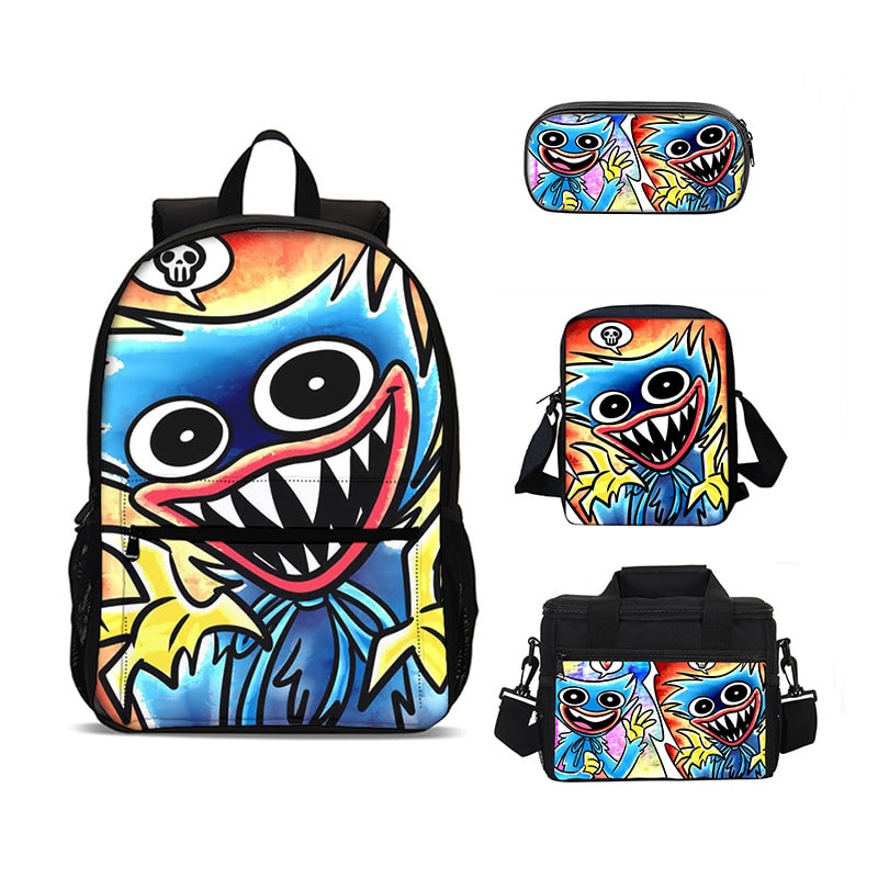 18 Inch Poppy Playtime Backpack School Bag+Lunch Bag+Messenger Bag ...