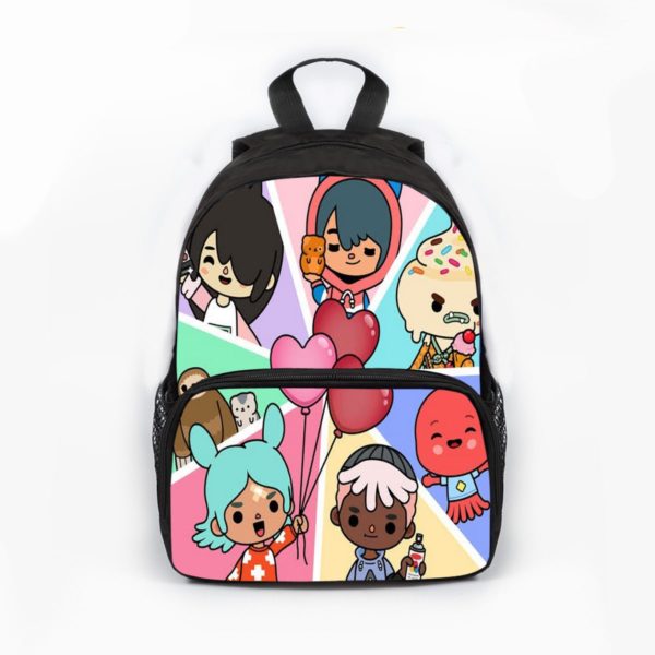 13 Inch Mini Bag 3D Printed Toca Life World Backpack Children Anime Bag ...