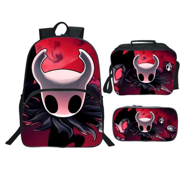 16 Inch Hollow Knight Backpack School Bag+Lunch Bag+Pencil Bag - Baganime