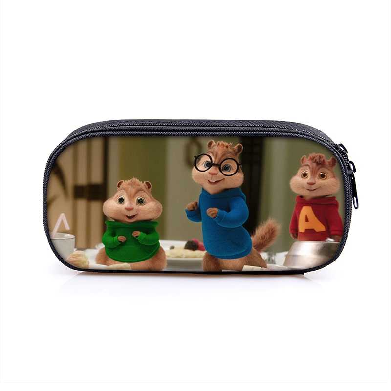 Alvin And The Chipmunks Large Pencil Case Purse Storage Bags ...