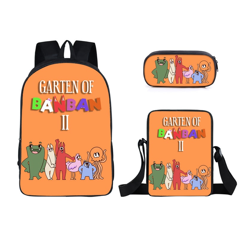 16 Inch Garten Of Banban Backpack School Bag+Messenger Bag+Pencil Bag ...