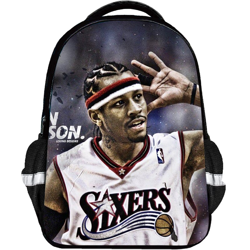 Allen Iverson Backpack Kids Youth Student High Capacity Waterproof School Bag 25 