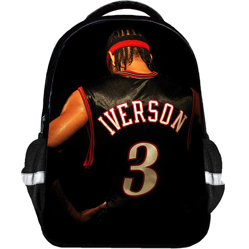 Allen Iverson Backpack Kids Youth Student High Capacity Waterproof School Bag 8 