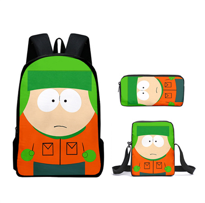 16 Inch South Park Backpack School Bag+Messenger Bag+Pencil Bag - Baganime